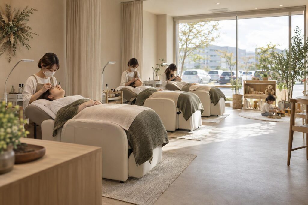 eyelash salon Fuuの施術スペース