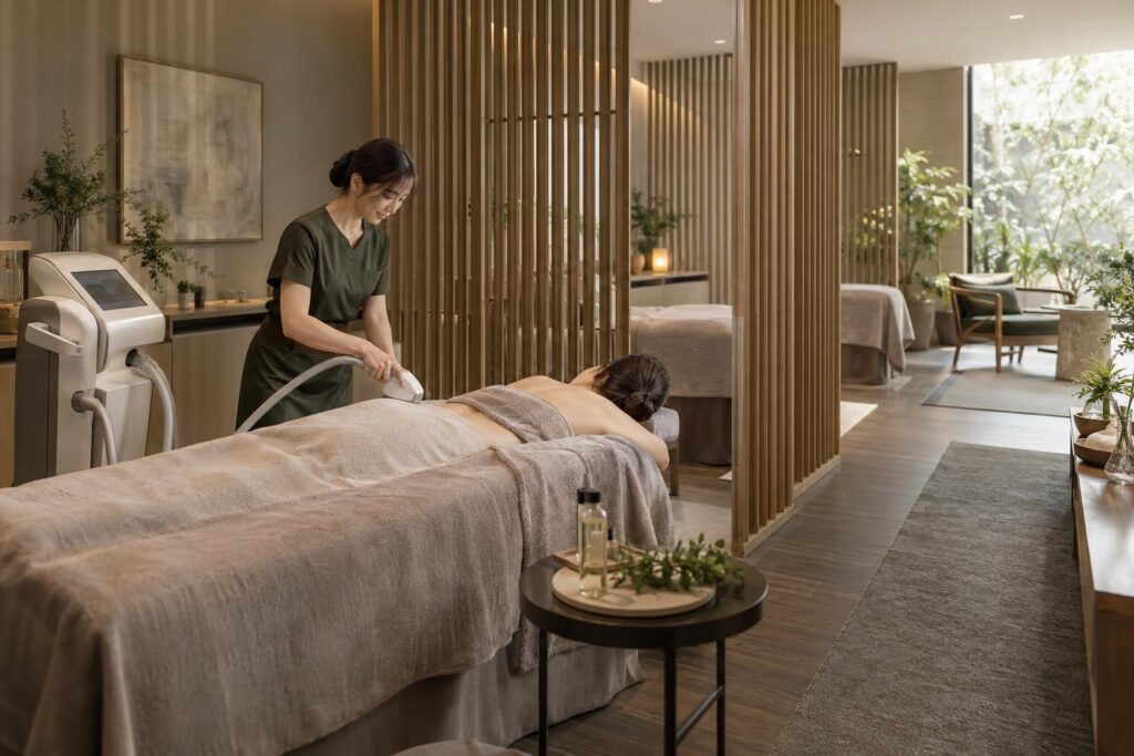 body studio 一花の施術スペース