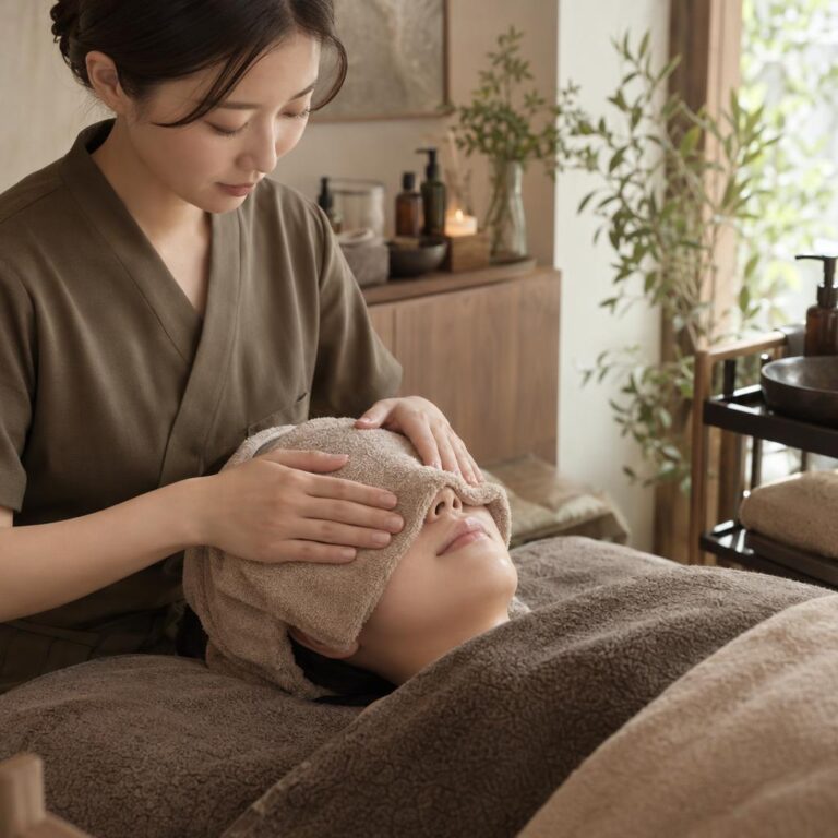 ことのは facial spaの施術の様子