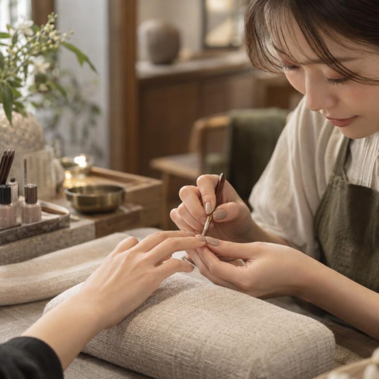 nail atelier mioの施術の様子