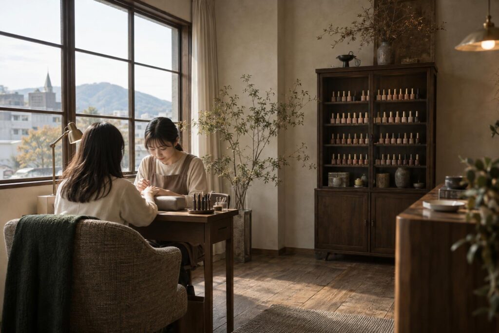 nail atelier mioの施術スペース