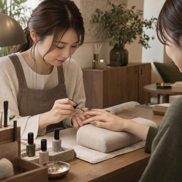 NAIL ROOM tenの施術の様子
