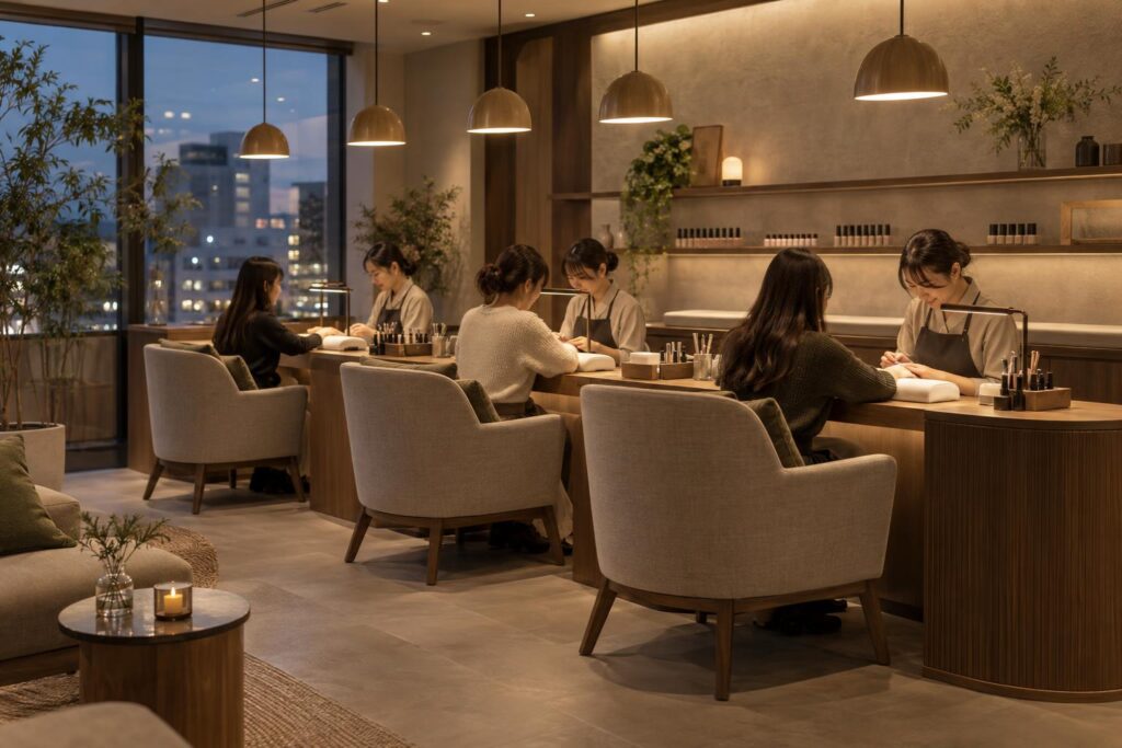 NAIL ROOM tenの施術スペース