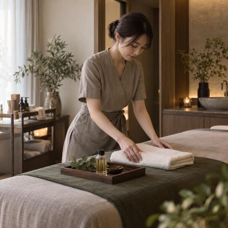 ゆとね body careの施術の様子